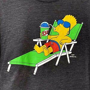 The Simpsons Bart Simpson Cropped Graphic Tee Size 2X 60% Cotton 40% Polyester